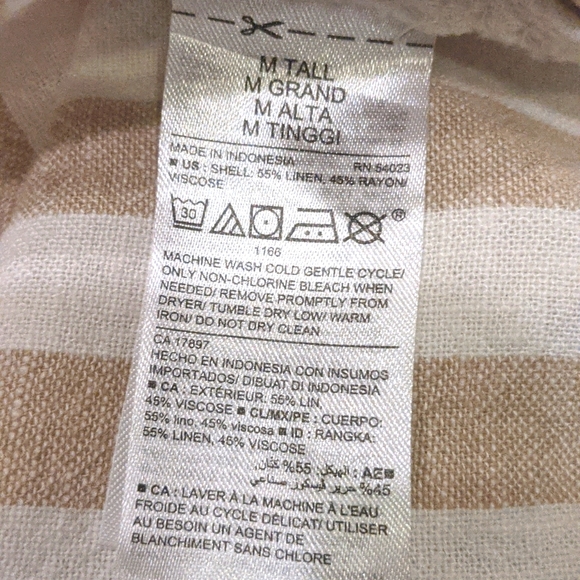 Old Navy Striped Linen-Blend Square-Neck Shift Dress - Picture 5 of 5